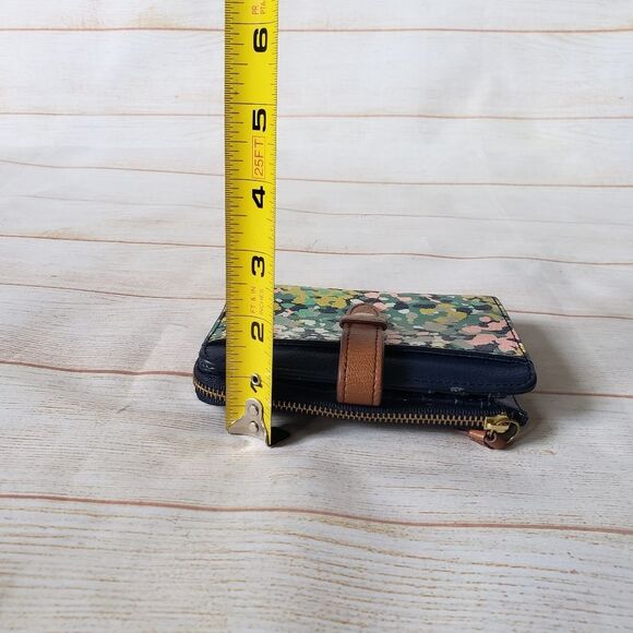 Fossil Fiona Speckle Floral Multifunction Leather Wallet Women's Unisex - Picture 15 of 16